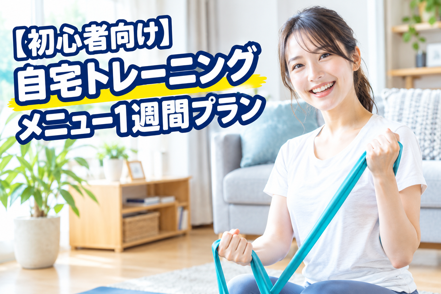 【初心者向け】自宅トレーニング メニュー1週間プラン(チューブ活用)